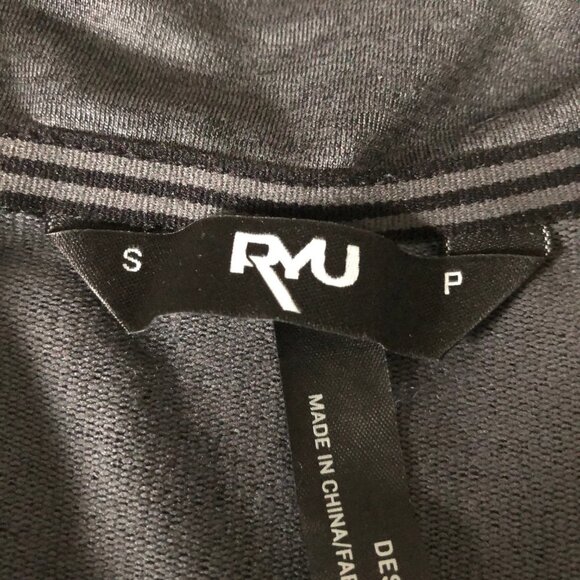 RYU Tech Mid Layr Activewear Pullover 1/4 Zip Lg Slv Top Heather Ashalt Size S - Picture 8 of 12